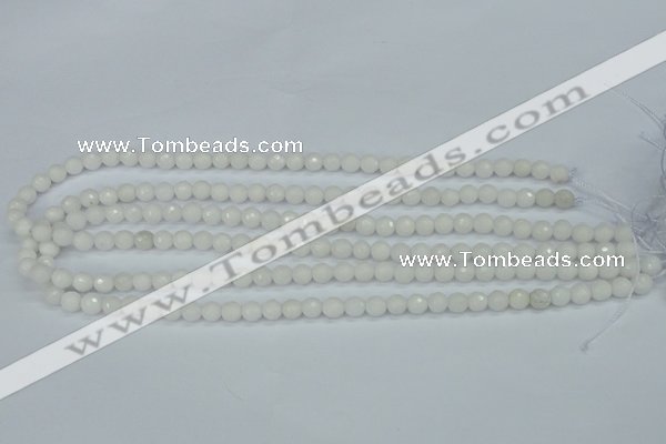 CCN1801 15 inches 6mm faceted round candy jade beads wholesale