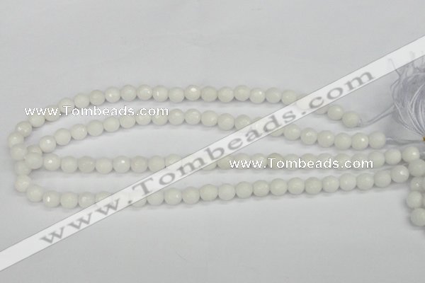 CCN1802 15 inches 8mm faceted round candy jade beads wholesale