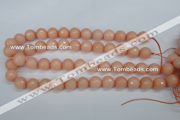 CCN1815 15 inches 14mm faceted round candy jade beads wholesale