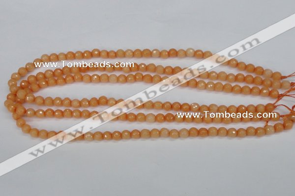 CCN1820 15 inches 4mm faceted round candy jade beads wholesale