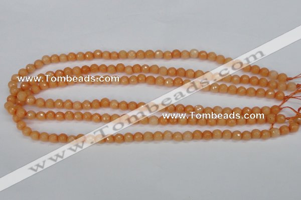 CCN1821 15 inches 6mm faceted round candy jade beads wholesale