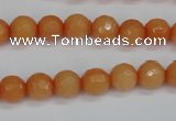 CCN1822 15 inches 8mm faceted round candy jade beads wholesale