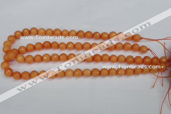CCN1823 15 inches 10mm faceted round candy jade beads wholesale