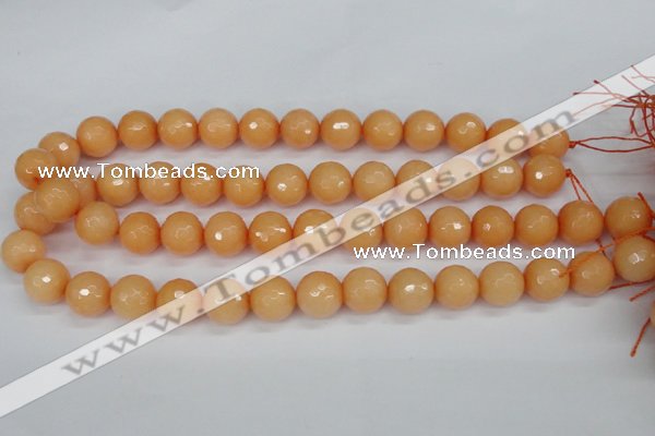 CCN1825 15 inches 14mm faceted round candy jade beads wholesale