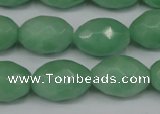 CCN183 15.5 inches 13*18mm faceted rice candy jade beads