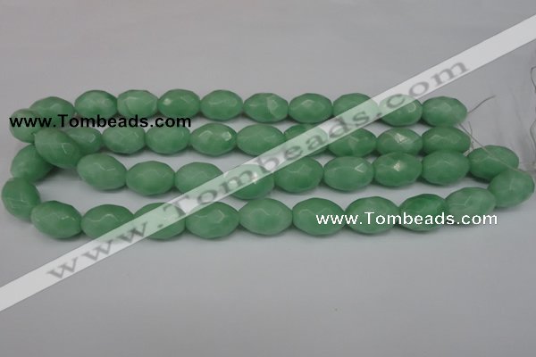 CCN183 15.5 inches 13*18mm faceted rice candy jade beads