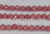 CCN1830 15 inches 4mm faceted round candy jade beads wholesale