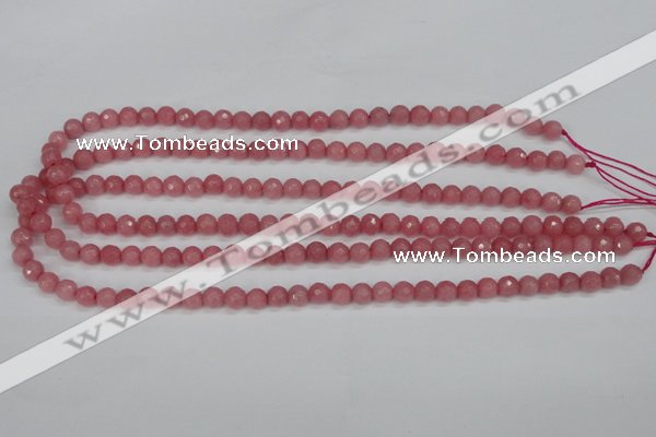 CCN1830 15 inches 4mm faceted round candy jade beads wholesale