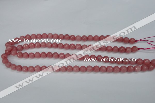 CCN1832 15 inches 8mm faceted round candy jade beads wholesale