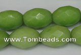 CCN184 15.5 inches 13*18mm faceted rice candy jade beads