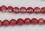 CCN1842 15 inches 8mm faceted round candy jade beads wholesale