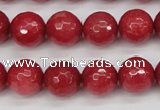 CCN1844 15 inches 12mm faceted round candy jade beads wholesale