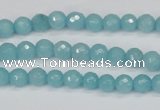 CCN1860 15 inches 4mm faceted round candy jade beads wholesale