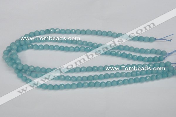 CCN1861 15 inches 6mm faceted round candy jade beads wholesale