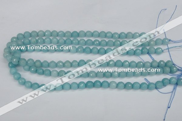 CCN1862 15 inches 8mm faceted round candy jade beads wholesale