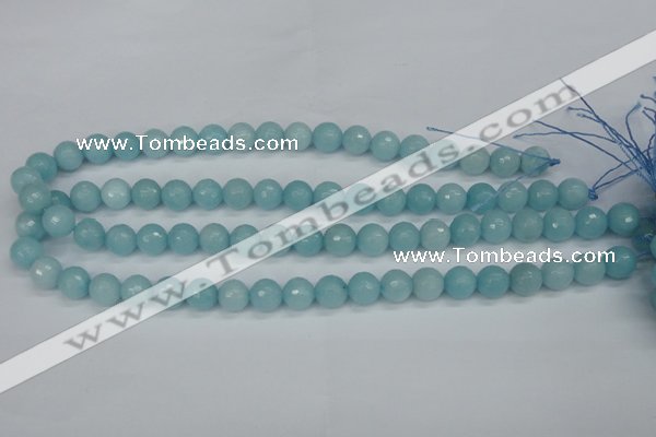 CCN1863 15 inches 10mm faceted round candy jade beads wholesale