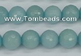 CCN1864 15 inches 12mm faceted round candy jade beads wholesale