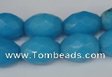 CCN187 15.5 inches 13*18mm faceted rice candy jade beads