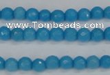 CCN1871 15 inches 6mm faceted round candy jade beads wholesale