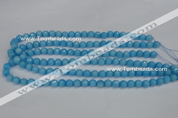 CCN1872 15 inches 8mm faceted round candy jade beads wholesale