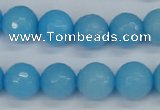 CCN1874 15 inches 12mm faceted round candy jade beads wholesale