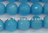 CCN1875 15 inches 14mm faceted round candy jade beads wholesale