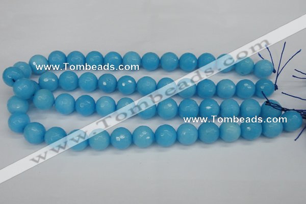 CCN1875 15 inches 14mm faceted round candy jade beads wholesale