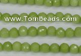 CCN1900 15 inches 4mm faceted round candy jade beads wholesale