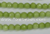 CCN1901 15 inches 6mm faceted round candy jade beads wholesale