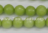 CCN1904 15 inches 12mm faceted round candy jade beads wholesale