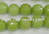 CCN1905 15 inches 14mm faceted round candy jade beads wholesale