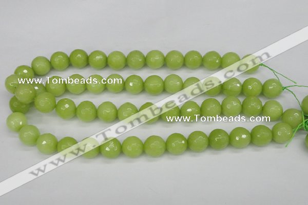 CCN1905 15 inches 14mm faceted round candy jade beads wholesale