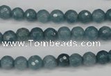 CCN1911 15 inches 6mm faceted round candy jade beads wholesale