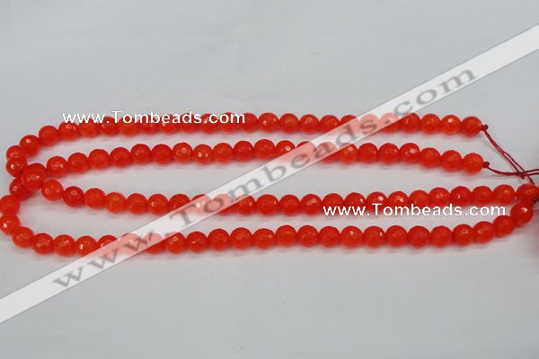 CCN1951 15 inches 6mm faceted round candy jade beads wholesale