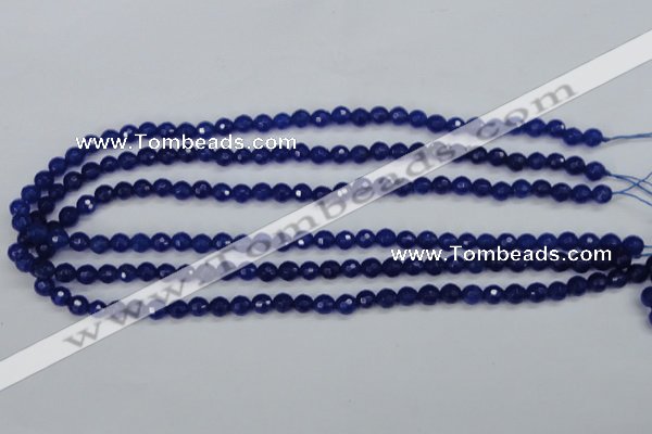 CCN1961 15 inches 6mm faceted round candy jade beads wholesale