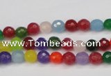 CCN1980 15 inches 4mm faceted round candy jade beads wholesale