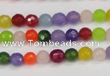 CCN1982 15 inches 8mm faceted round candy jade beads wholesale