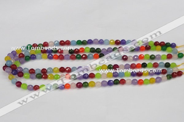 CCN1982 15 inches 8mm faceted round candy jade beads wholesale