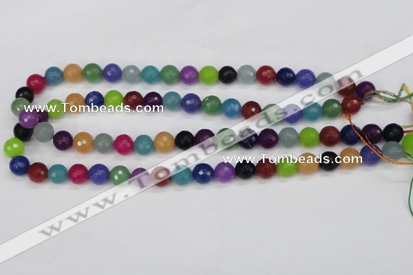 CCN1983 15 inches 10mm faceted round candy jade beads wholesale