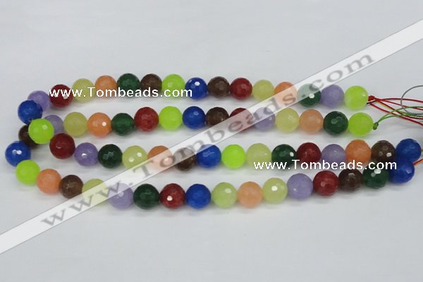 CCN1984 15 inches 12mm faceted round candy jade beads wholesale