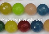 CCN1985 15 inches 14mm faceted round candy jade beads wholesale