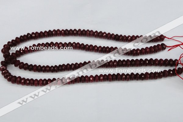 CCN1990 15 inches 5*8mm faceted rondelle candy jade beads wholesale