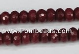 CCN1991 15 inches 6*10mm faceted rondelle candy jade beads wholesale