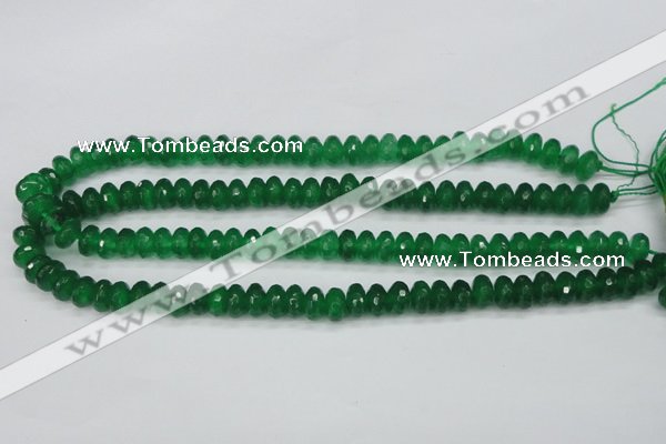 CCN1998 15 inches 6*10mm faceted rondelle candy jade beads wholesale