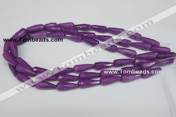 CCN200 15.5 inches 9*22mm faceted teardrop candy jade beads