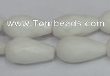 CCN201 15.5 inches 12*22mm faceted teardrop candy jade beads