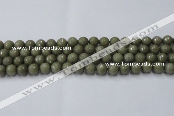 CCN2026 15 inches 12mm faceted round candy jade beads wholesale