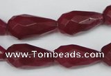 CCN203 15.5 inches 12*22mm faceted teardrop candy jade beads