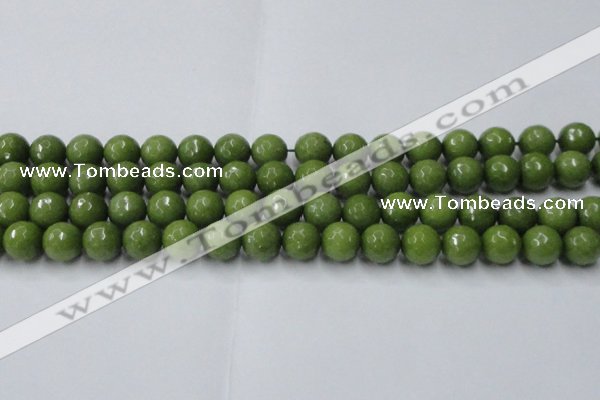 CCN2040 15 inches 12mm faceted round candy jade beads wholesale