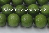 CCN2041 15 inches 14mm faceted round candy jade beads wholesale